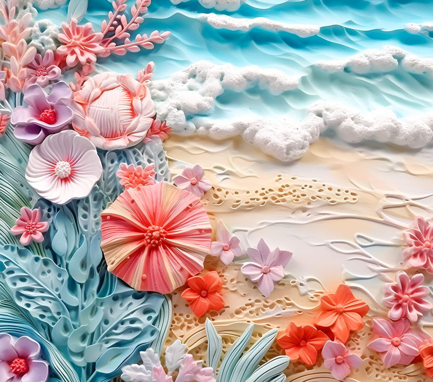 #024 Beach 3D Cup Wrap