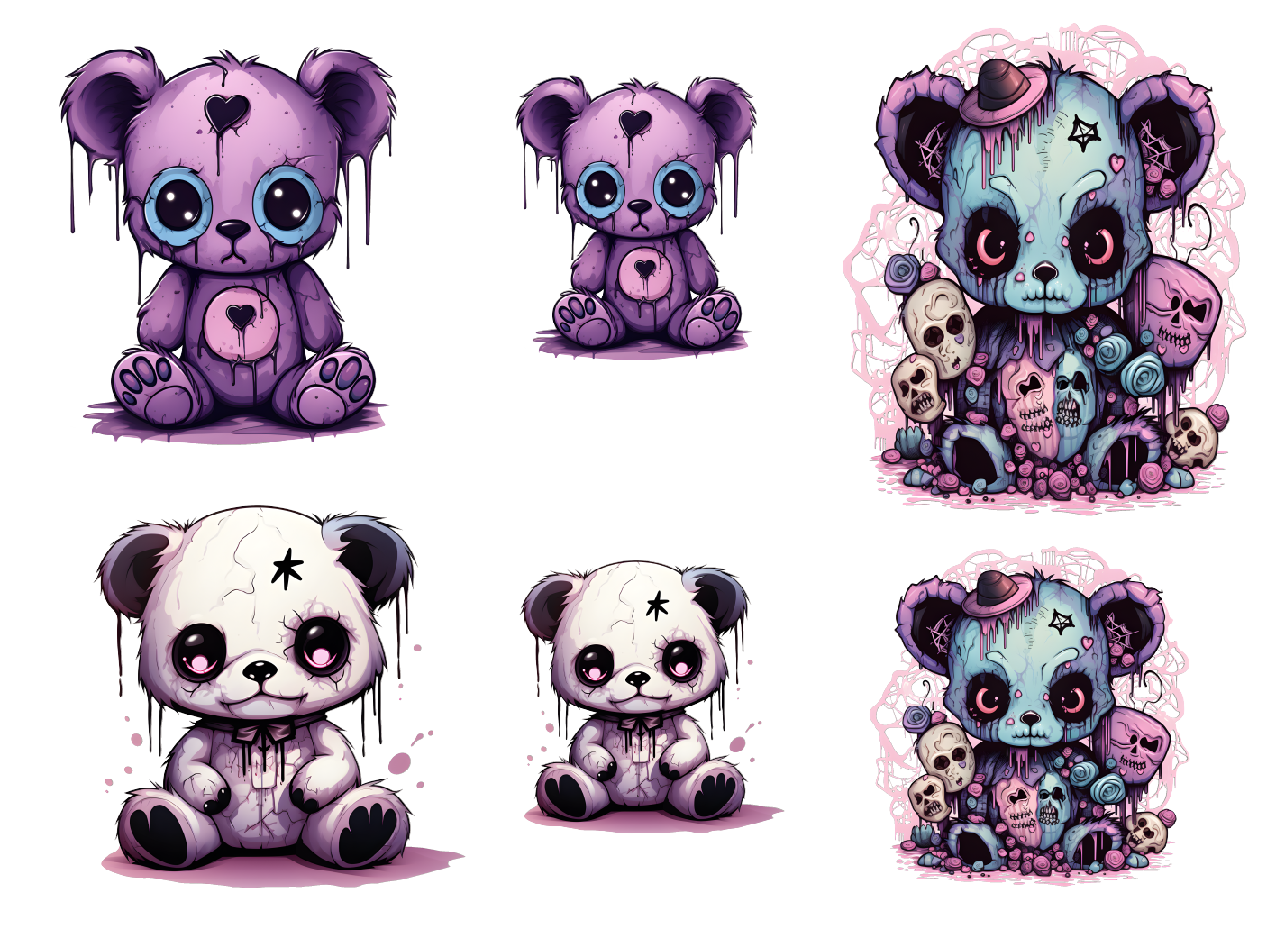 #077 Gothic Bears Decal Sheet