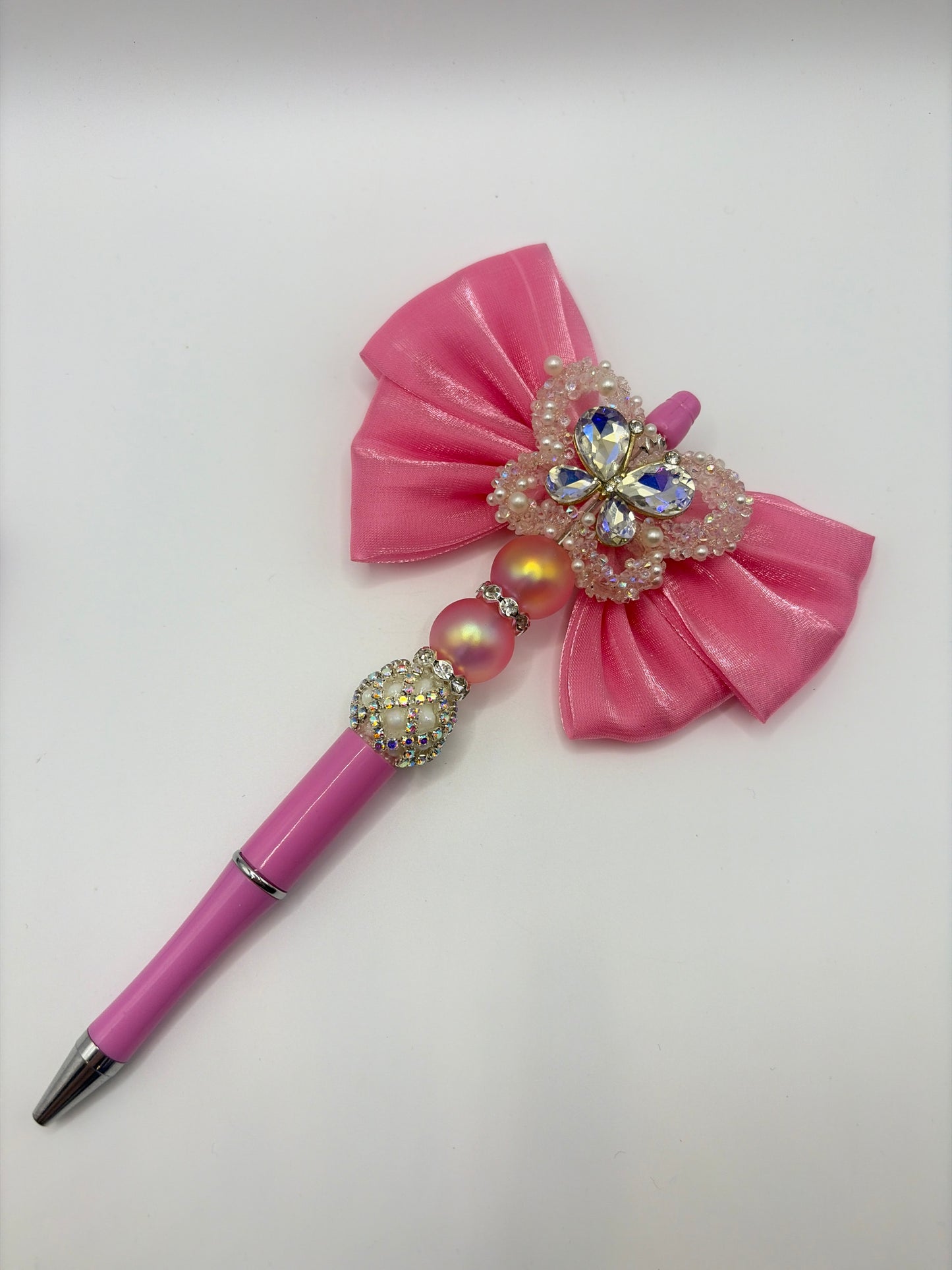 Butterfly with Pink Pen Bow
