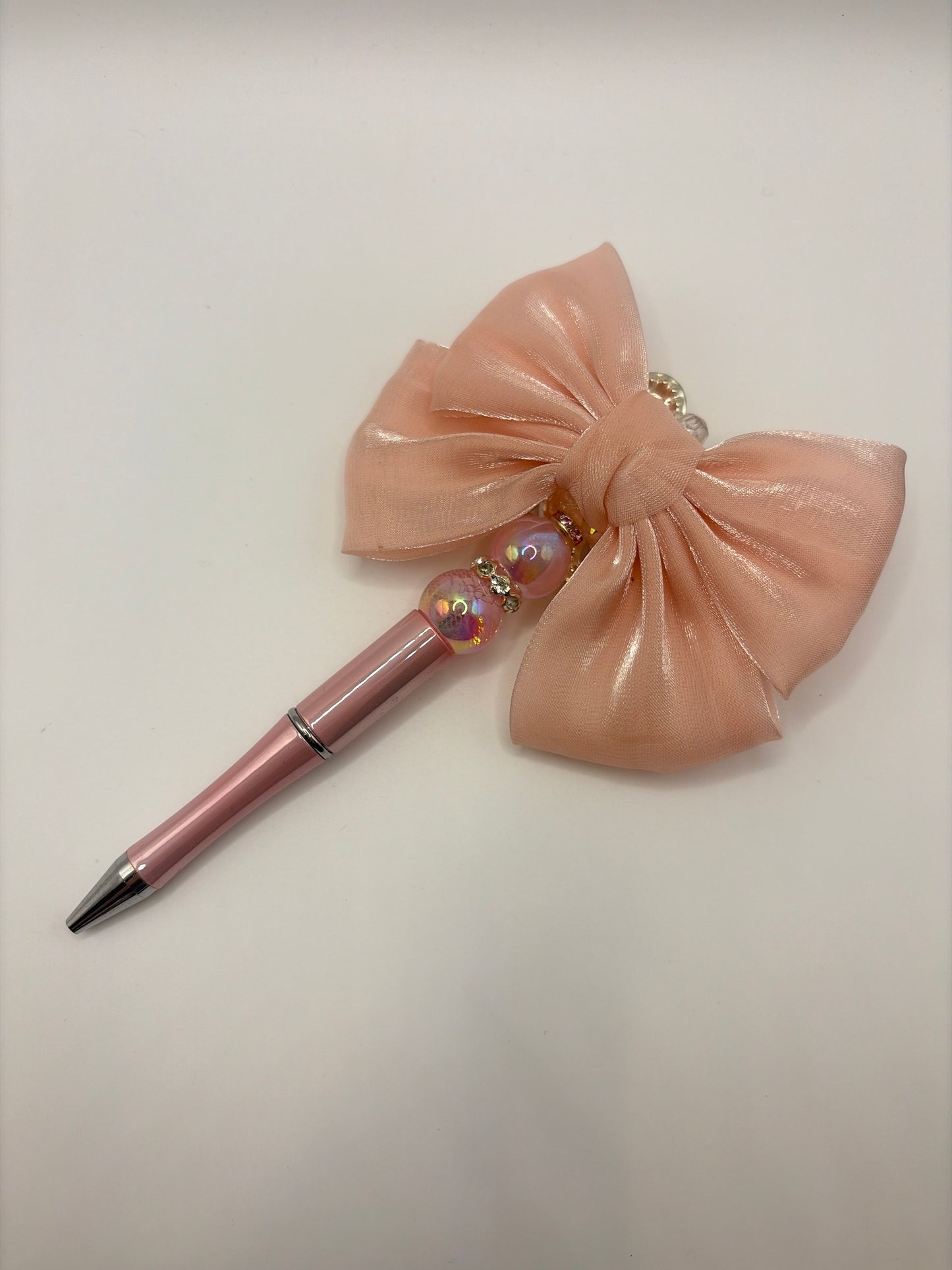 Pink and Silver Flower with Pink Bow