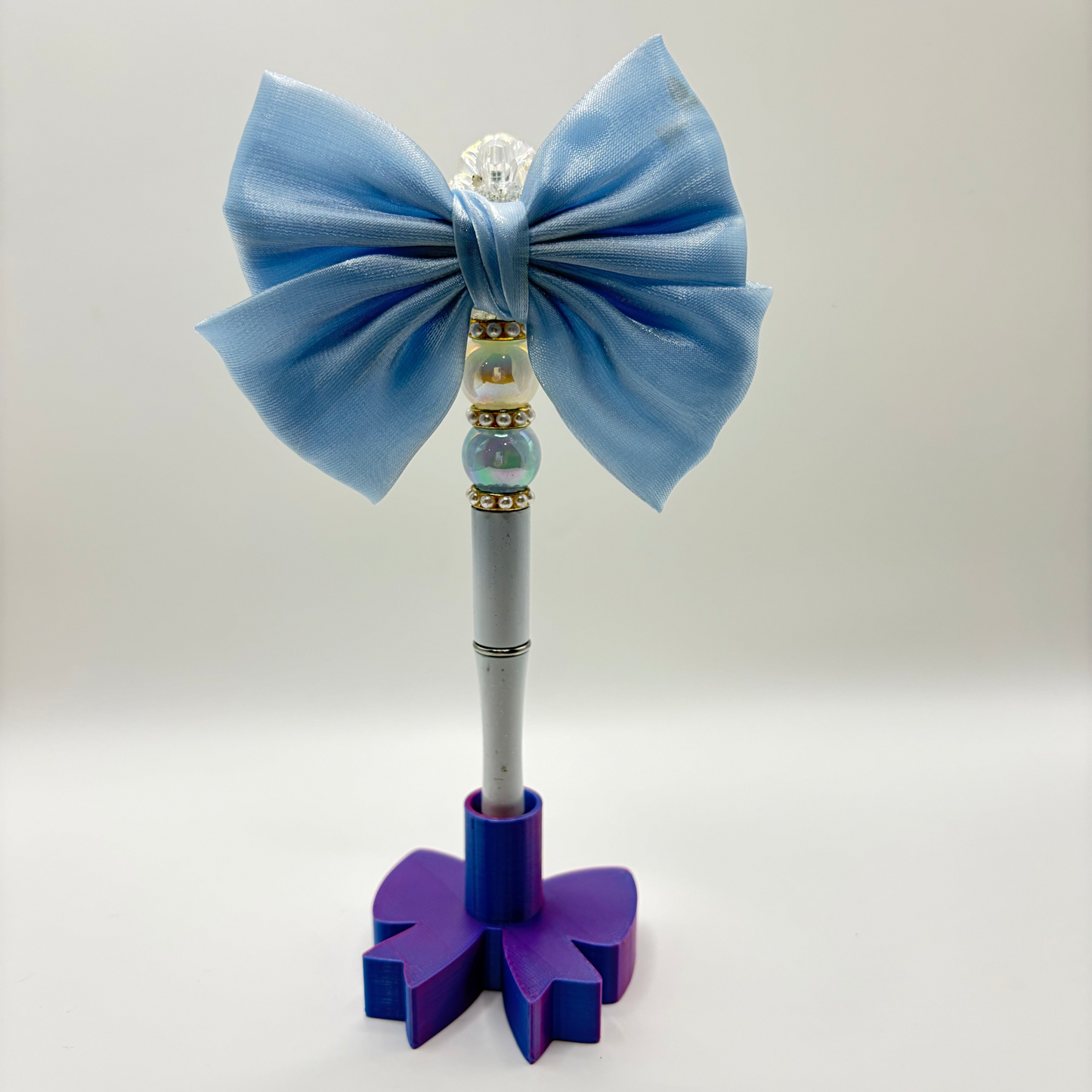 Clear Flower with Blue bow PEN