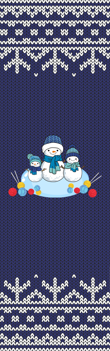 PW006 Snowman Knit Blue