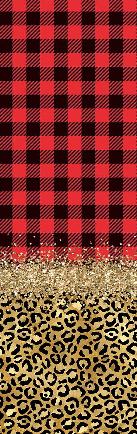 PW012 Buffalo Leopard Red Plaid